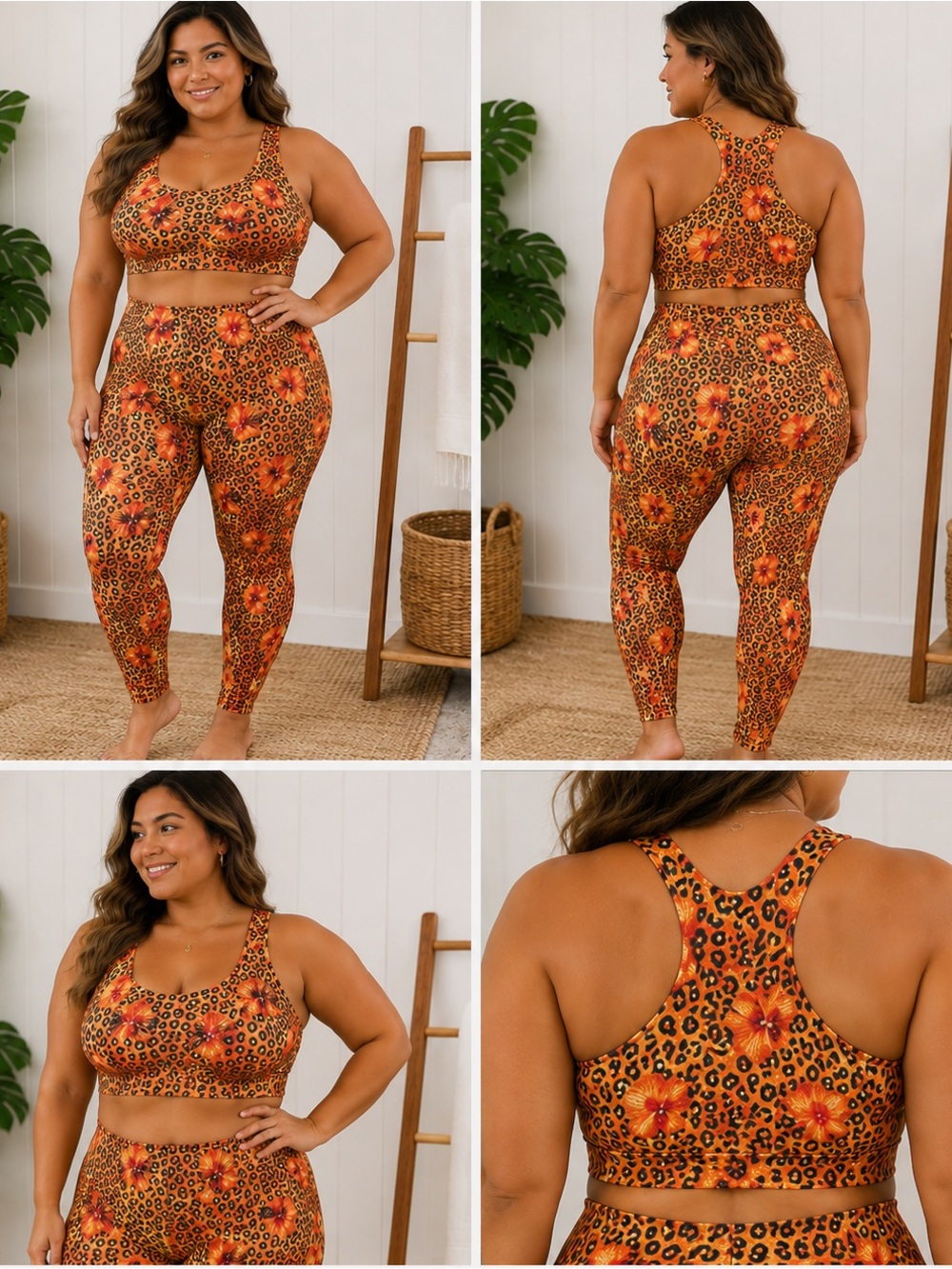 BUY1 GET1 50% OFF
Floral Leopard - Orange Crop Top & Leggings (test print)